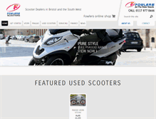 Tablet Screenshot of fowlersscooters.co.uk